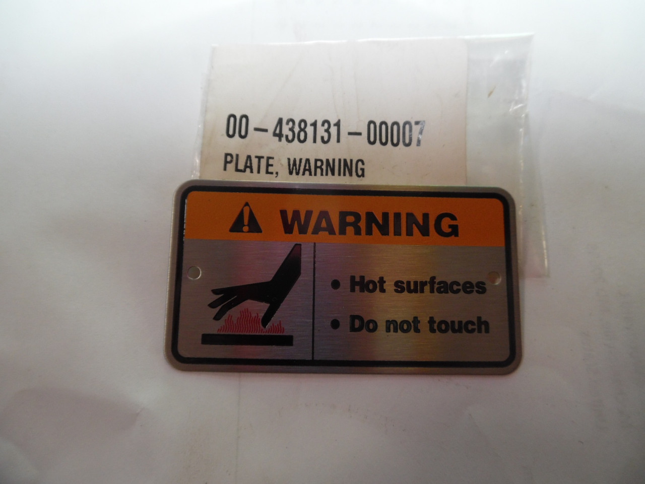 Hobart Metal Warning Label 438131-7, 438131-00007