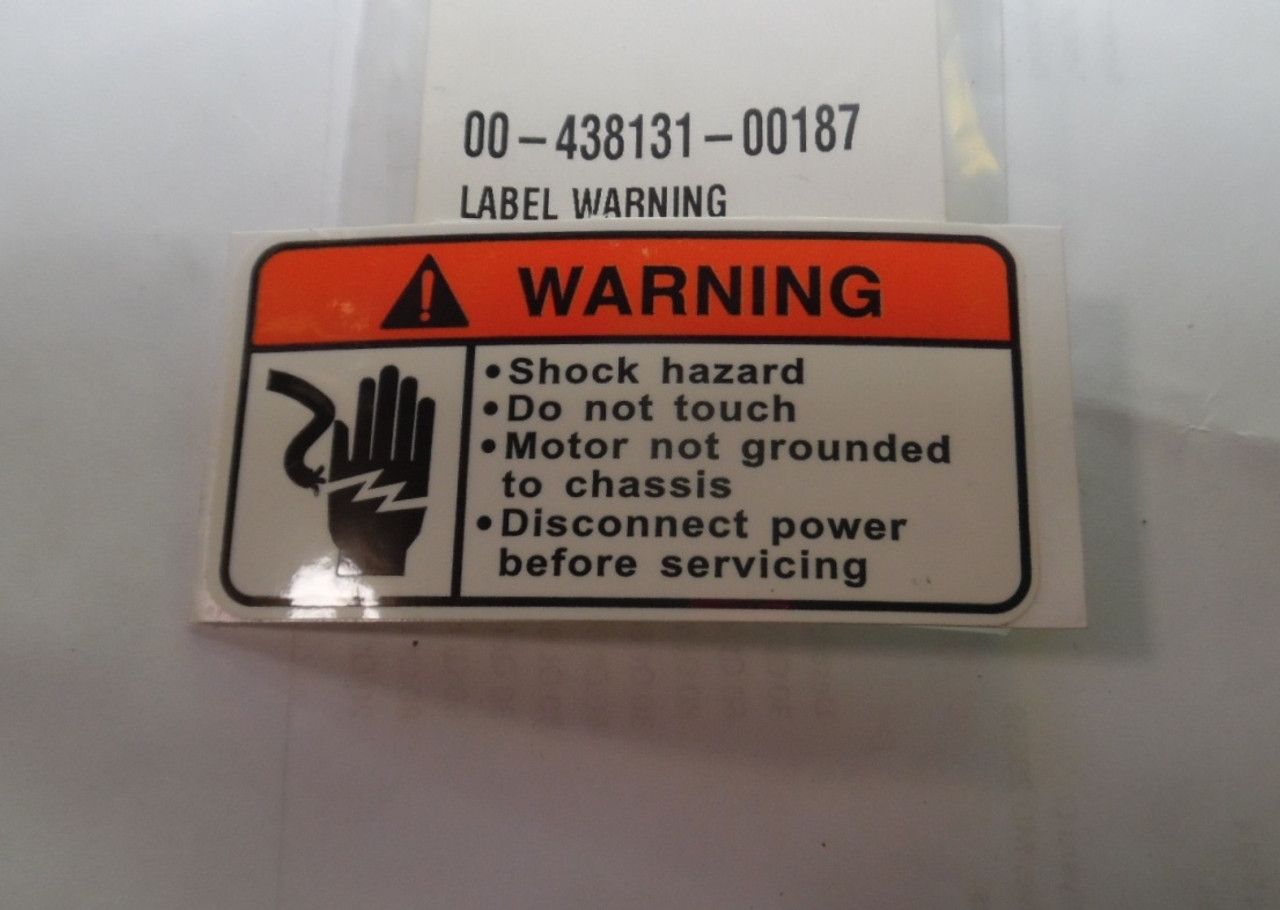 Hobart Vinyl Shock Warning Label  438131-187