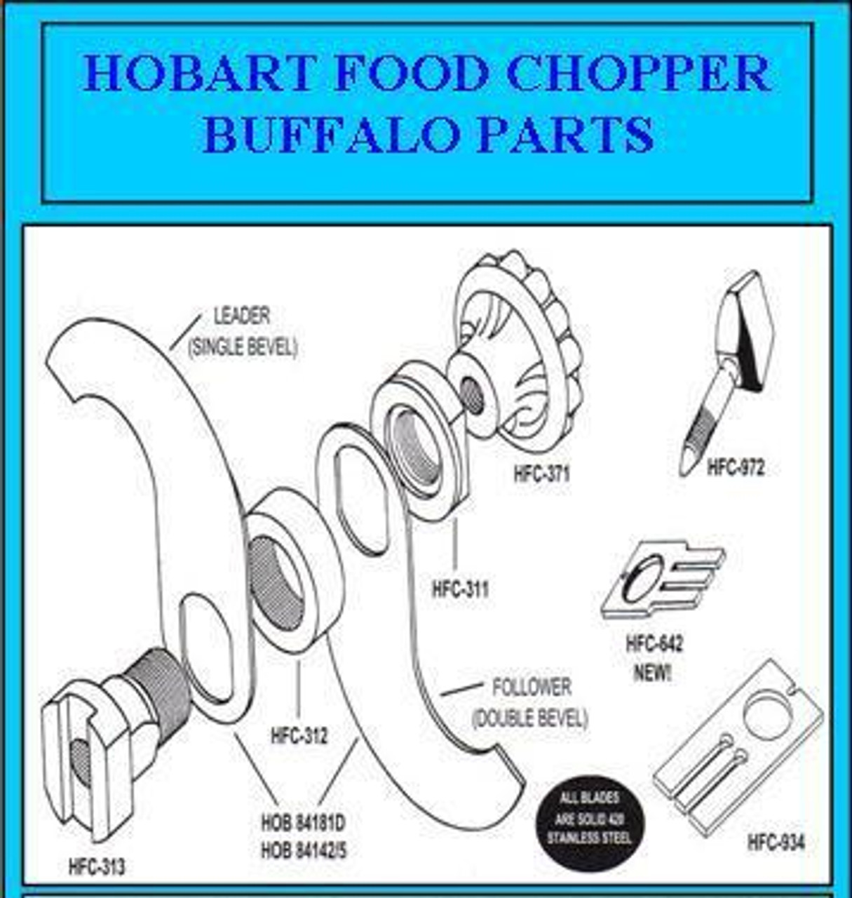 Hobart Buffalo Chopper Knife Knob Insert 00-078398