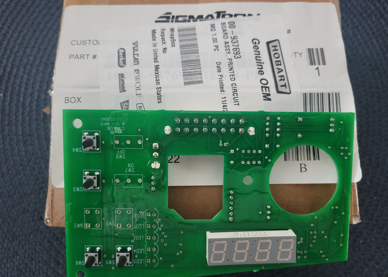 Hobart Board Assy, Printed Circuit 937693 HL200, HL120 937135