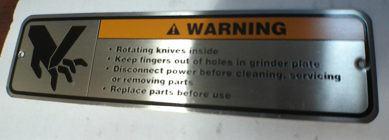 Hobart 00-438131-00086 Warning Plate