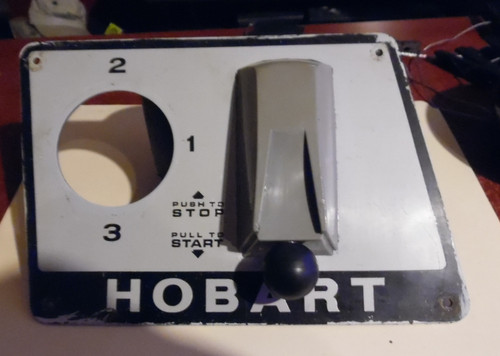 Hobart D300 On-Off Switch Plate Push Pull Style Used Single Phase