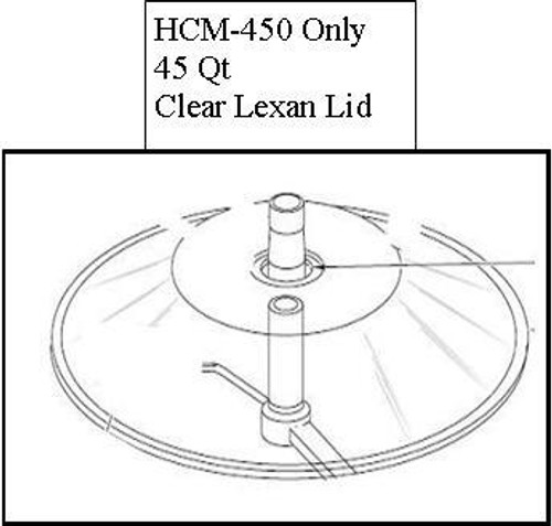 Hobart HCM-450 Upper Lexan  Lid Assembly 45 Qt  00-292797