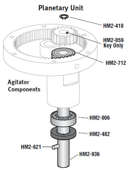 Hobart 20Qt  Planetary Top Bearing        BB-017-12