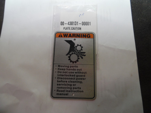 Hobart Metal Caution Label 00-438131-00001