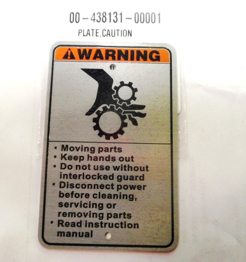 Hobart Metal Caution Label 00-438131-00001