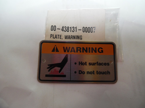 Hobart Metal Warning Label 438131-7, 438131-00007