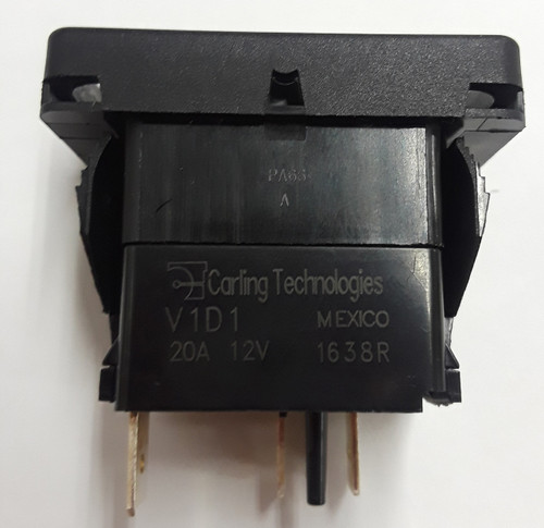 V1D1B601 Carling V series Contura X, bezel, On-Off rocker switch, single pole, one lamp