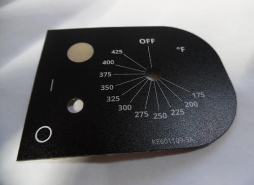 Cleveland SET15 Black Operating Label KE601109-3A