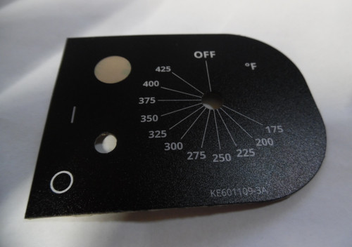 Cleveland SET15 Black Operating Label KE601109-3A