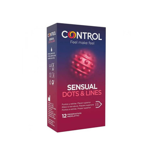 Control preservativos sensual dots & line 12 UDS