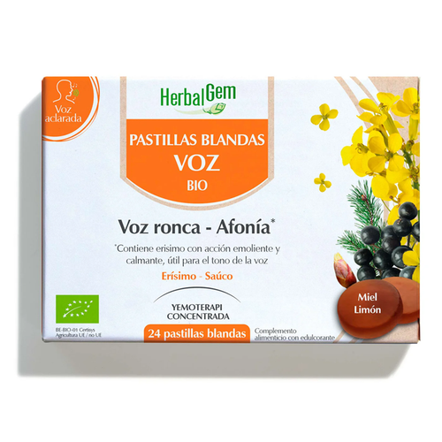 PASTILLAS BLANDAS VOZ 24 U HERBALGEM PRANAROM