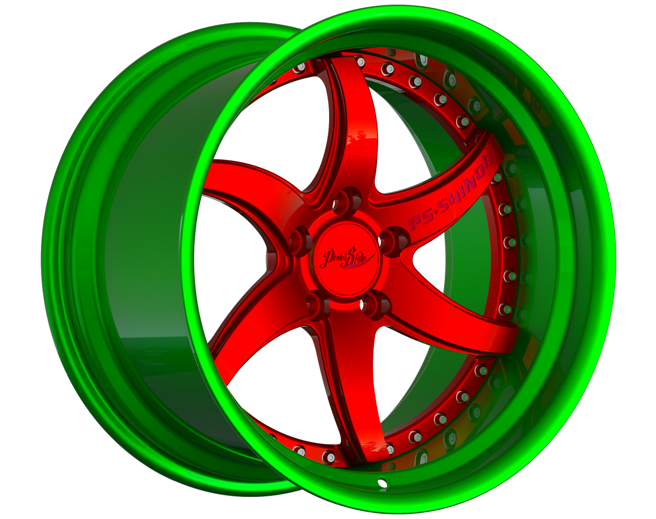 Pinku Style PS-Shinobi  2pc  Aluminum Forged Wheel 18" -  24"  4 set