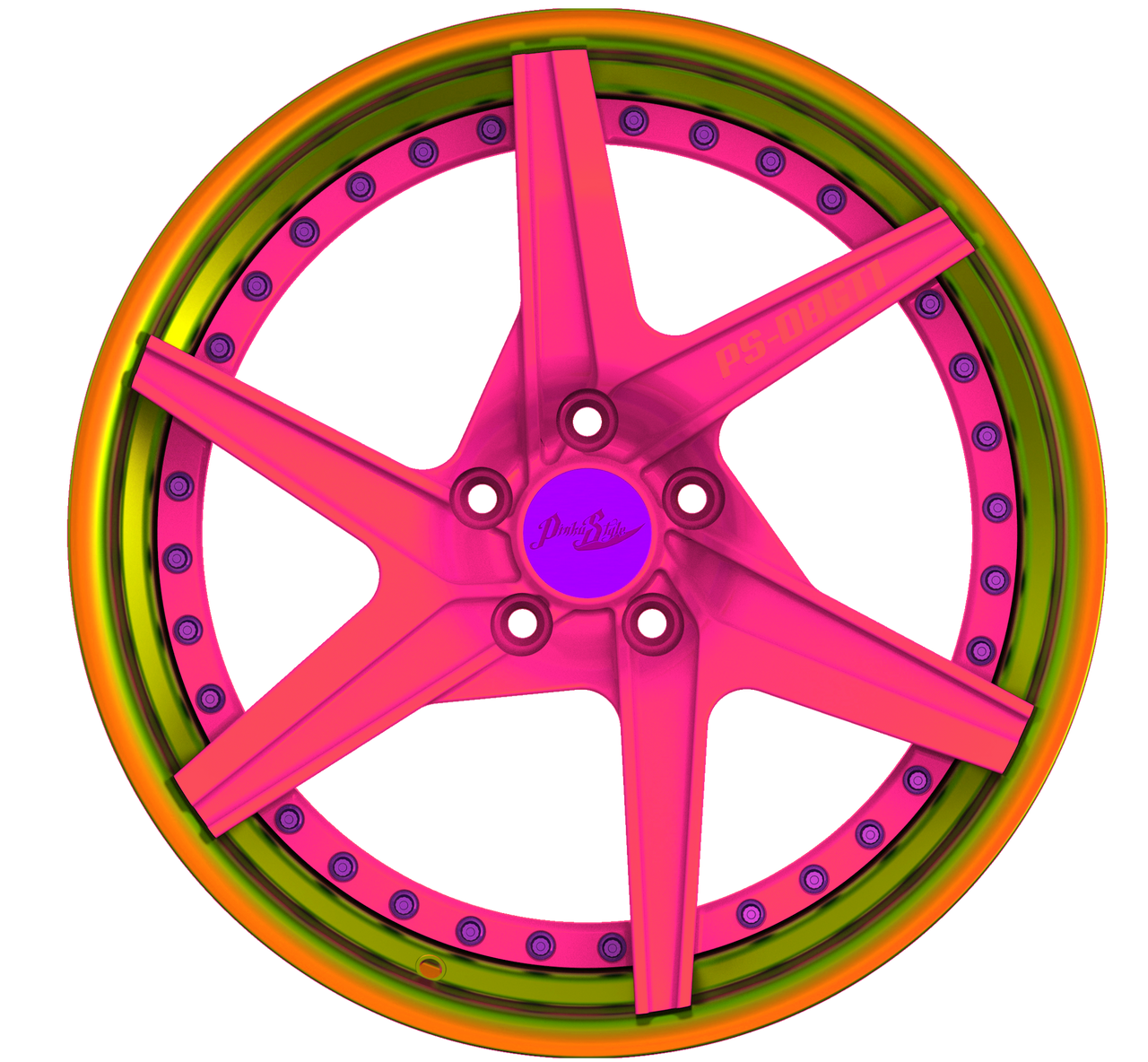 Pinku Style PS-DBGT1 2pc DuoBlock  Aluminum Forged Wheel 18" -  22"  4 set