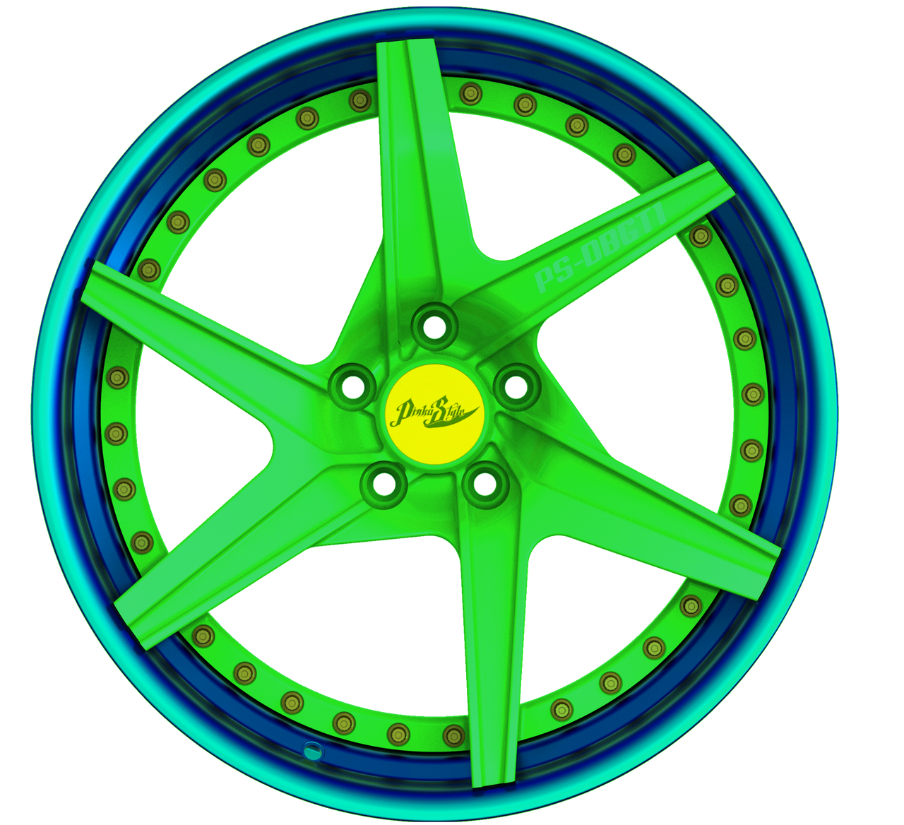 Pinku Style PS-DBGT1 2pc DuoBlock  Aluminum Forged Wheel 18" -  22"  4 set