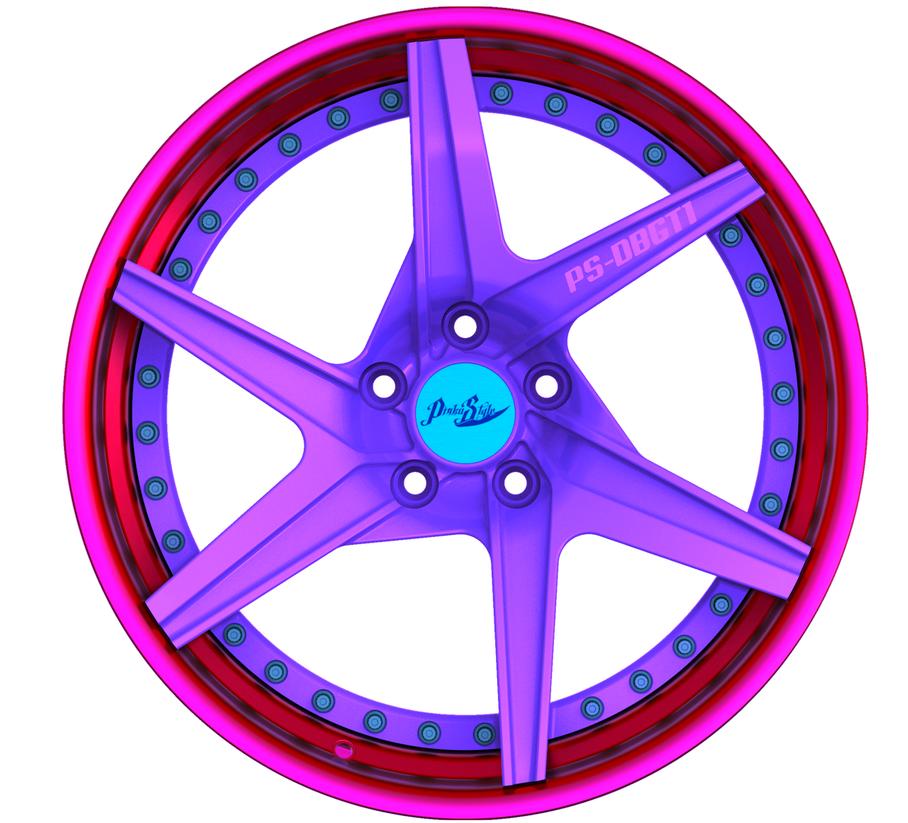 Pinku Style PS-DBGT1 2pc DuoBlock  Aluminum Forged Wheel 18" -  22"  4 set