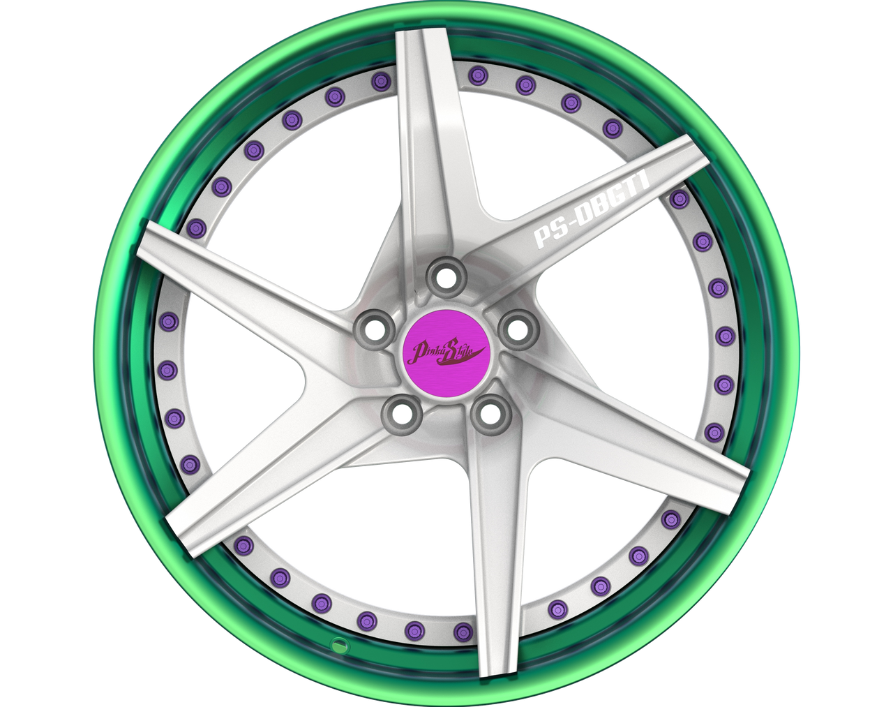 Pinku Style PS-DBGT1 2pc DuoBlock  Aluminum Forged Wheel 18" -  22"  4 set
