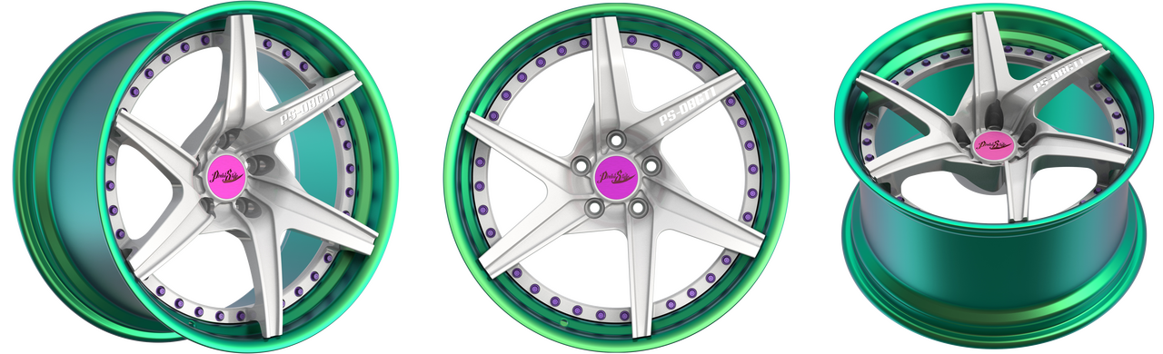 Pinku Style PS-DBGT1 2pc DuoBlock  Aluminum Forged Wheel 18" -  22"  4 set