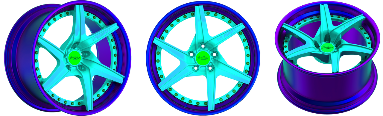 Pinku Style PS-DBGT1 2pc DuoBlock  Aluminum Forged Wheel 18" -  22"  4 set