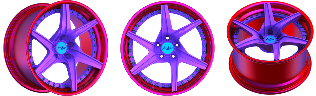 Pinku Style PS-DBGT1 2pc DuoBlock  Aluminum Forged Wheel 18" -  22"  4 set