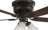 Clarkston II 44 in. LED Indoor Brushed Nickel Ceiling Fan with Light Kit