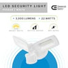 Commercial Electric 30-Watt White Outdoor Integrated LED Twin Head Motion-Activated Flood Light, 3000 Lumens