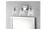 Hampton Bay Wakefield 22 in. 3-Light Brushed Nickel Modern Vanity Light with Clear Glass Shades