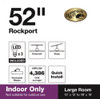 Hampton Bay Rockport 52 in. Indoor LED Brushed Nickel Ceiling Fan with Light Kit, Downrod, Reversible Blades and Reversible Motor