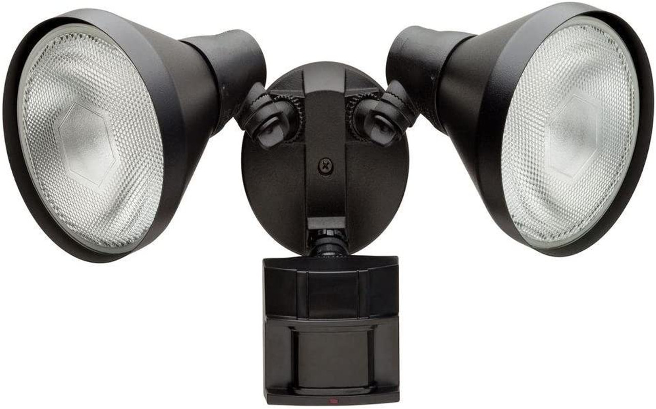 Defiant 180 Degree Black Motion-Sensing Outdoor Security Light