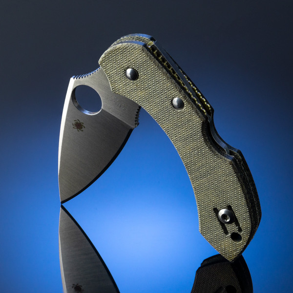 custom knife scales dragonfly 2 spyderco micarta OG brown