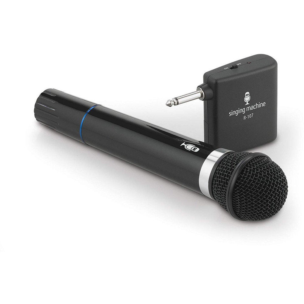 Refurbished Singing Machine SMM-107 Wireless Uni-directional Dynamic Karaoke Microphone with VHF Receiver