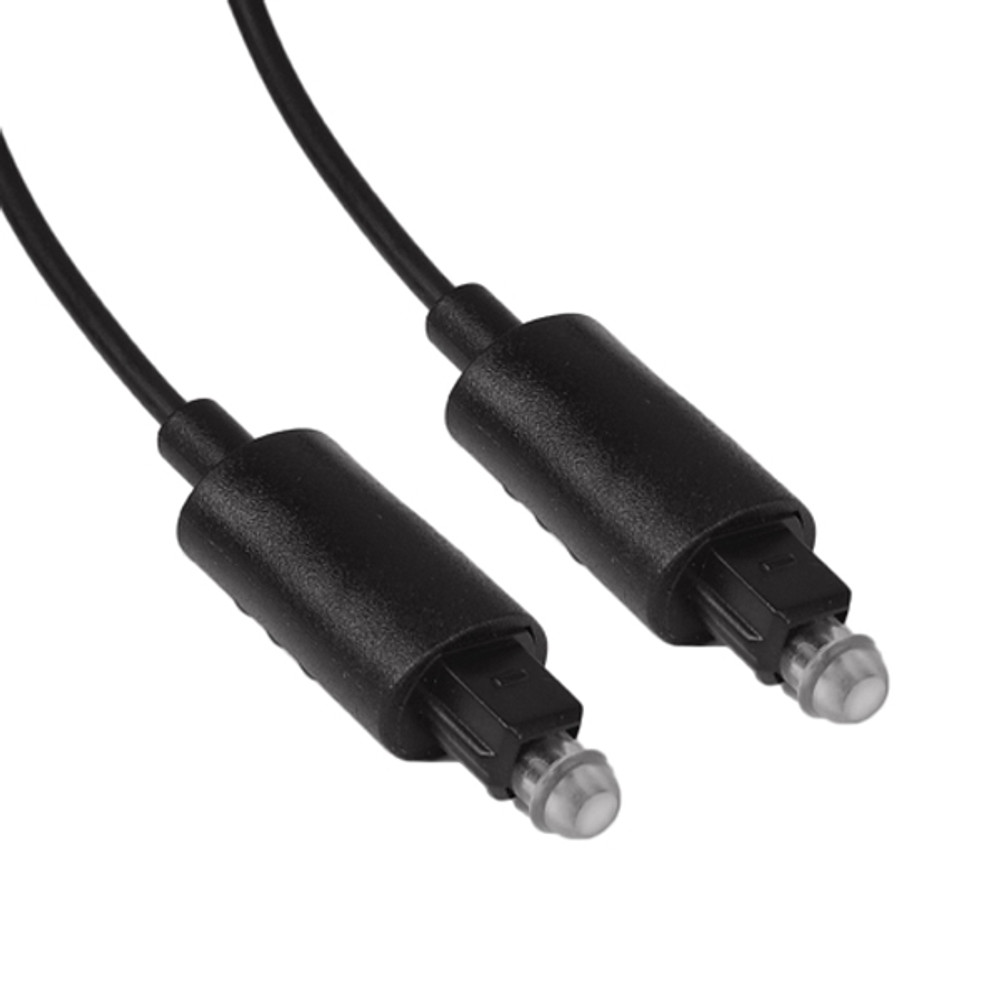 6' Fiber Optic Digital Audio Cable - Black