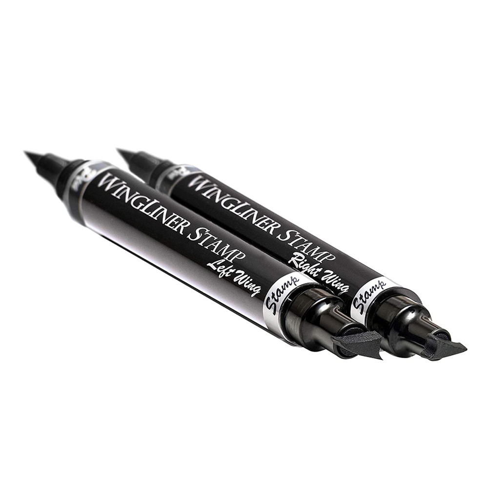 Wingliner Eyeliner Stamp Waterproof Makeup, Smudgeproof, 2 Pk Long Lasting Liquid Eyeliner Pen, Vamp Style Wing Left and Right Side