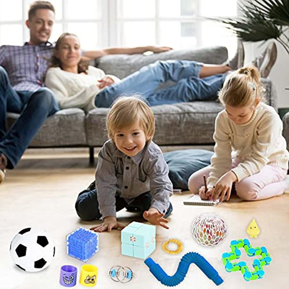Fidget Toys Pack, Sensory Fidget Toys Set, Bubble Popper Popitz, Relieve Pressure, Stress Relief, For Kids and Adults, Gifts Boys Girls Squeeze Widgets, Autistic ADHD - 25 pack