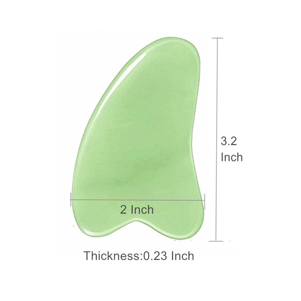 Gua Sha Facial tools Guasha Heart Natural Jade Stone Massage scraper for Face Body Spa, Face Lift Tighten Decreases Puffiness