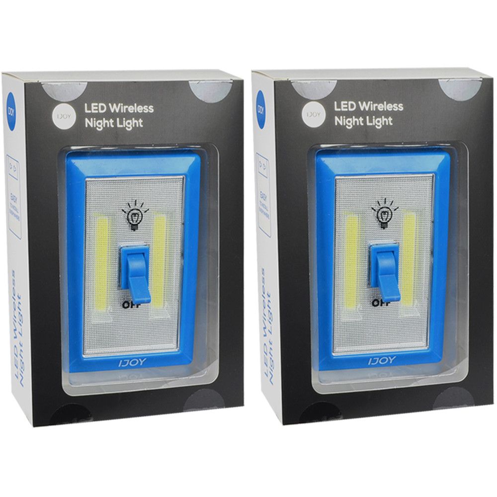 (2-Pack) Super Bright ""Light Switch Shaped"; Battery Powered LED Indoor Light
