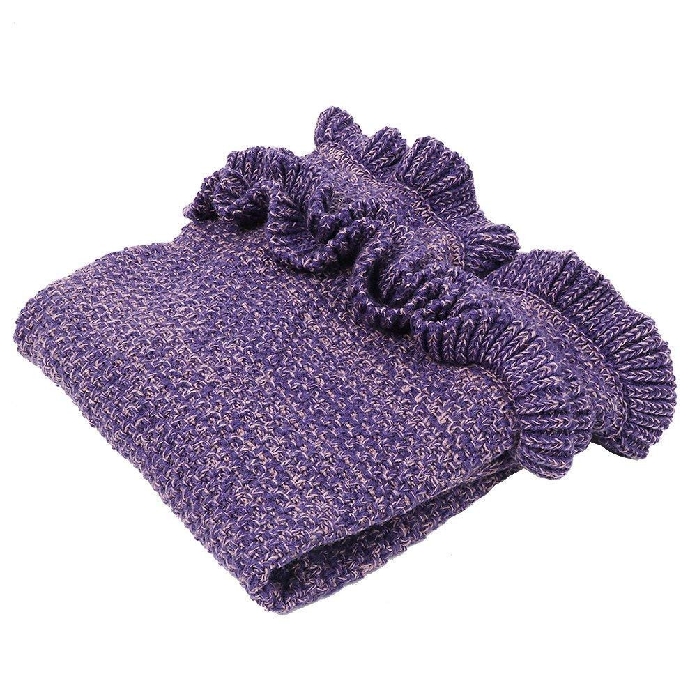 Altatac Mermaid Tail Blanket Knit Crochet Warm & Soft Sofa Blankets for Kids