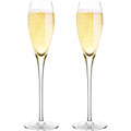 Bella Vino 10.5", 7 Oz Set of 2 or 4 Hand Premium Blown Crystal Champagne Flutes