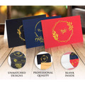 60 Thank You Gold Blank Red Blue Designed Envelopes Notes Cards Bulk Set 4x6"