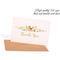 40 Gold & Floral Thank You Cards Thank You Notes Bulk Box Set with Kraft Envelopes & Stickers 4 x 6" White Greeting Cards Blank Inside For Graduation, Wedding, Men & Women Sympathy