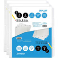 OS Plus 5-Tab, Write & Erase Binder Dividers with Single Pocket, White