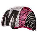 Raskullz Glam Gear Kids Bike Helmet Sequins Zebra Pink Leopard Print for Cycling, One Size