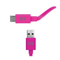 PureGear Flat Fast 48" 4ft Micro USB Data, Sync, Charging Cell Phone Cable Pink