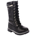 Anna Dallas 17K Girls Lug Sole Lace Up Zip Ankle High Hiking Boots w/ Top Zipper