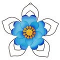 12" Metal Flower Wall Decor, Wall Art Sculpture, Metal Daisy Indoor/Outdoor