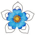 12" Metal Flower Wall Decor, Wall Art Sculpture, Metal Daisy Indoor/Outdoor