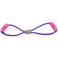 Rubber Exercise Pull Rope Resistance Bands Elastic Yoga Fitness Equipment, Purple/Pink