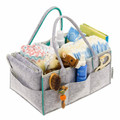 Baby Diaper Caddy Organizer Portable Nursery Storage Bin for Babies Car Travel Bag with Changing Mat