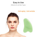 Gua Sha Facial tools Guasha Heart Natural Jade Stone Massage scraper for Face Body Spa, Face Lift Tighten Decreases Puffiness