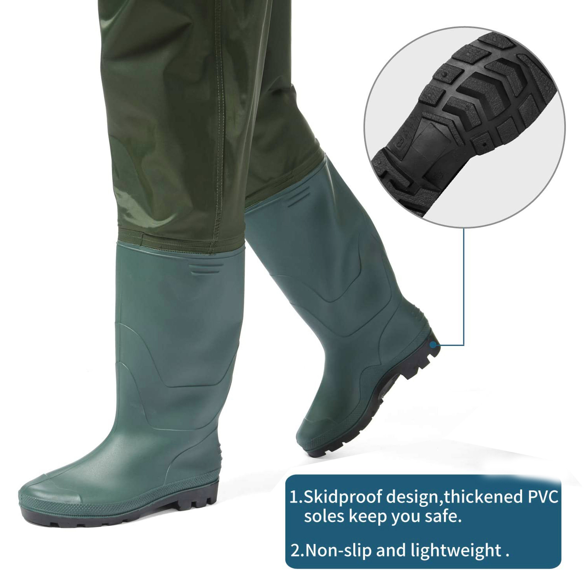 Fishing Waders With Boots And Lightweight Pants Waterproof For Men